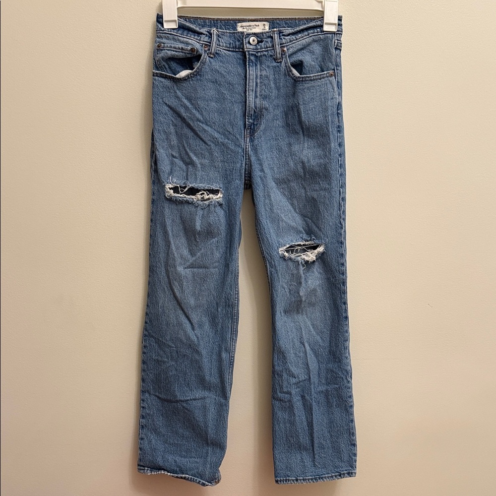 Abercrombie & Fitch Jeans The 90s Relaxed High Rise Distressed Mom Women’s 28/6S